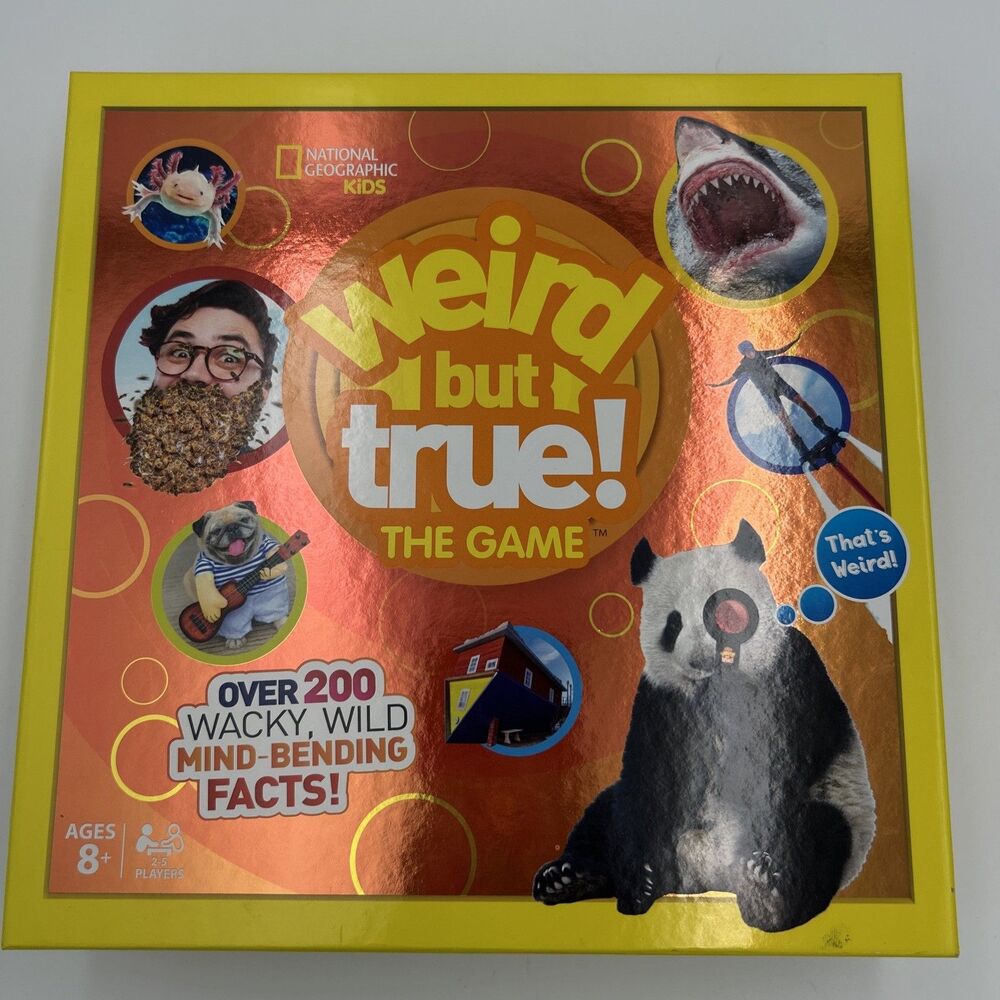 National Geographic Kids Weird But True Board Game Complete 2-5 Players Ages 8+